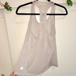 Sheer lulu workout top